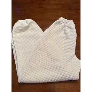 Princess Polly White Quilted Joggers- Size 4